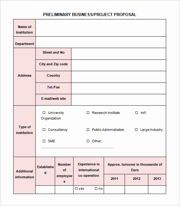 Free Proposal Template Word Fresh 20 Free Project Proposal Template Ms Word Pdf Docx