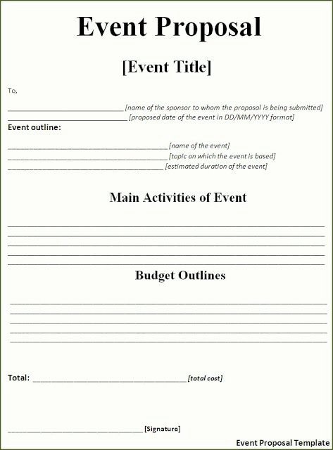 Free Proposal Templates for Word Beautiful event Proposal Template Free Download