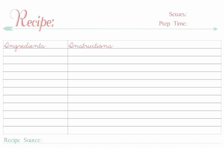 Free Recipe Templates for Microsoft Word Beautiful Pretty Unpretentious Free Printable Recipe Cards