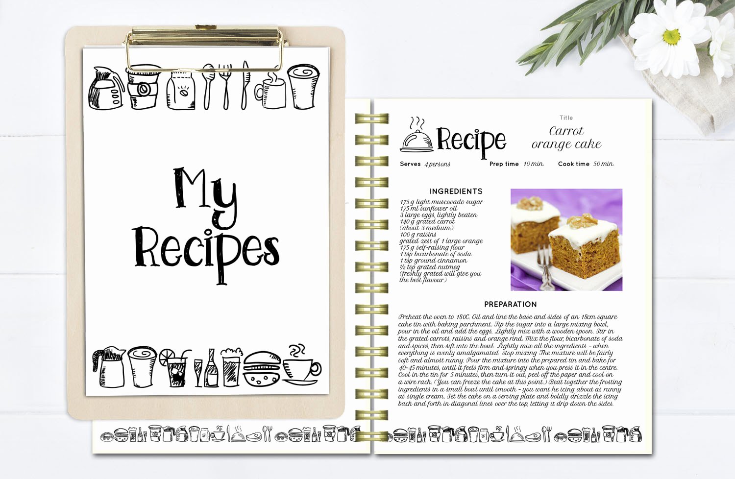 Free Recipe Templates for Microsoft Word Best Of Black and White Recipe Book Template Editable Recipe