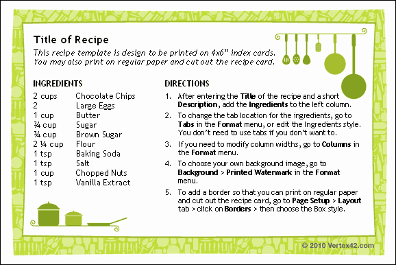 Free Recipe Templates for Microsoft Word Luxury Free Printable Recipe Card Template for Word