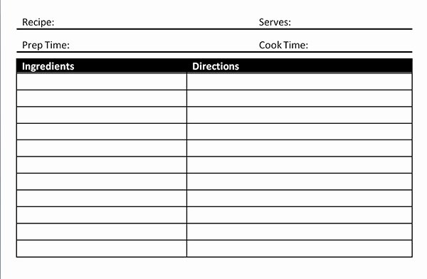 Free Recipe Templates for Microsoft Word New Recipe Card Template Microsoft Word Blank Card