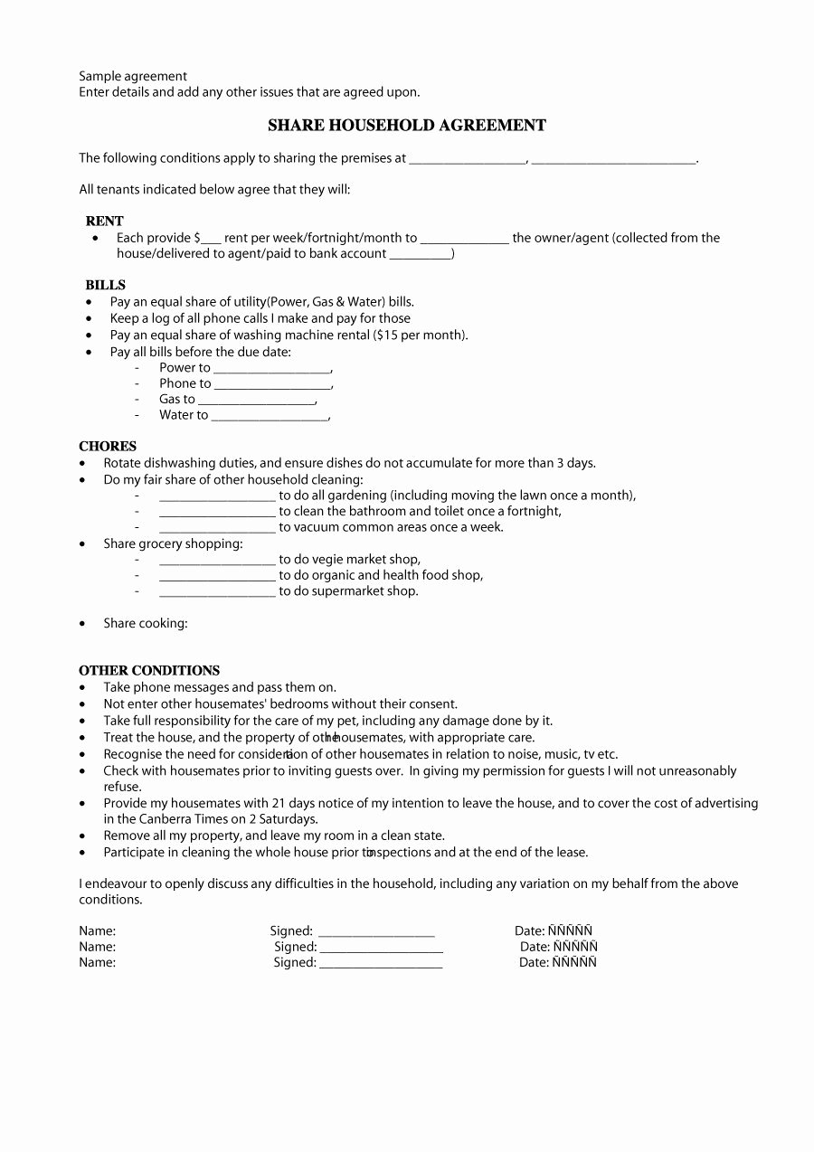 Free Roommate Agreement Template Beautiful 40 Free Roommate Agreement Templates &amp; forms Word Pdf