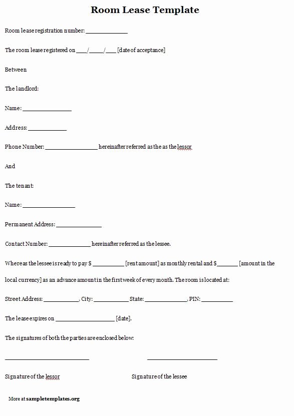 Free Roommate Agreement Template Unique Printable Sample Room Rental Agreement Template form