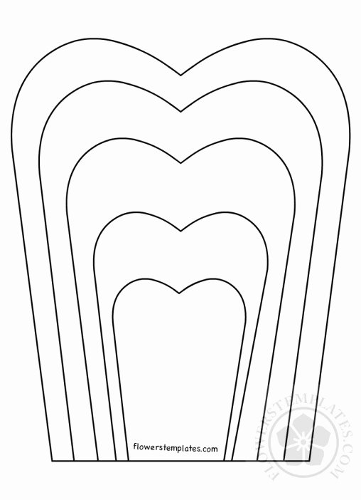 Free Rose Paper Flower Template Beautiful Flower Petal