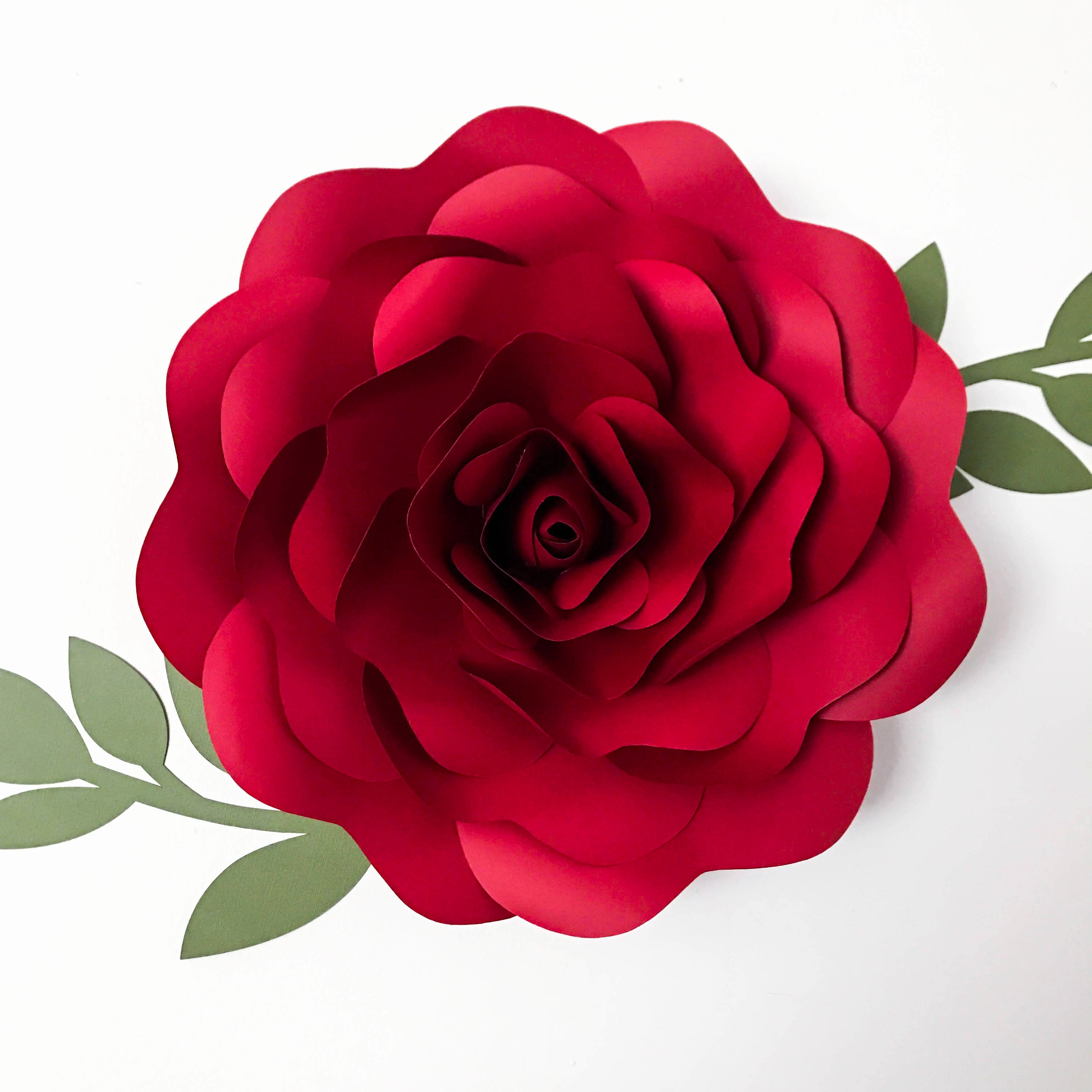 Free Rose Paper Flower Template Best Of Pdf Petal 39 Paper Flower Template Trace N Cut File