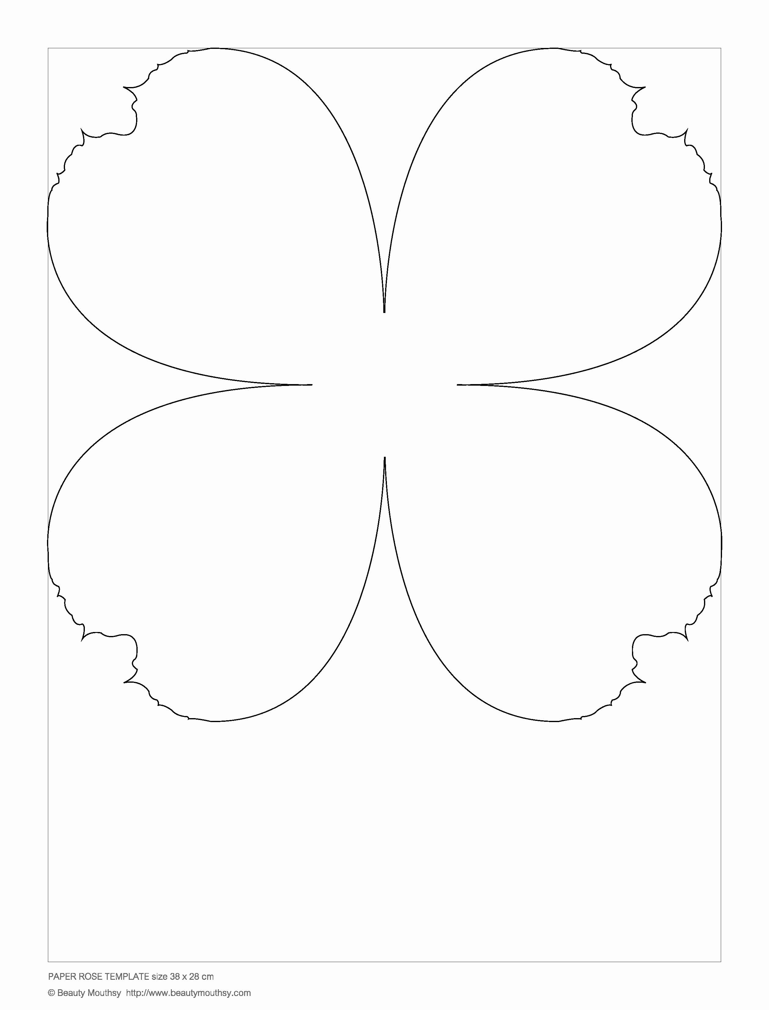 Free Rose Paper Flower Template Fresh Paper Rose Template Small