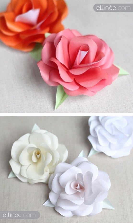 Free Rose Paper Flower Template Inspirational Diy Paper Roses Full Step by Step Tutorial Plus Free