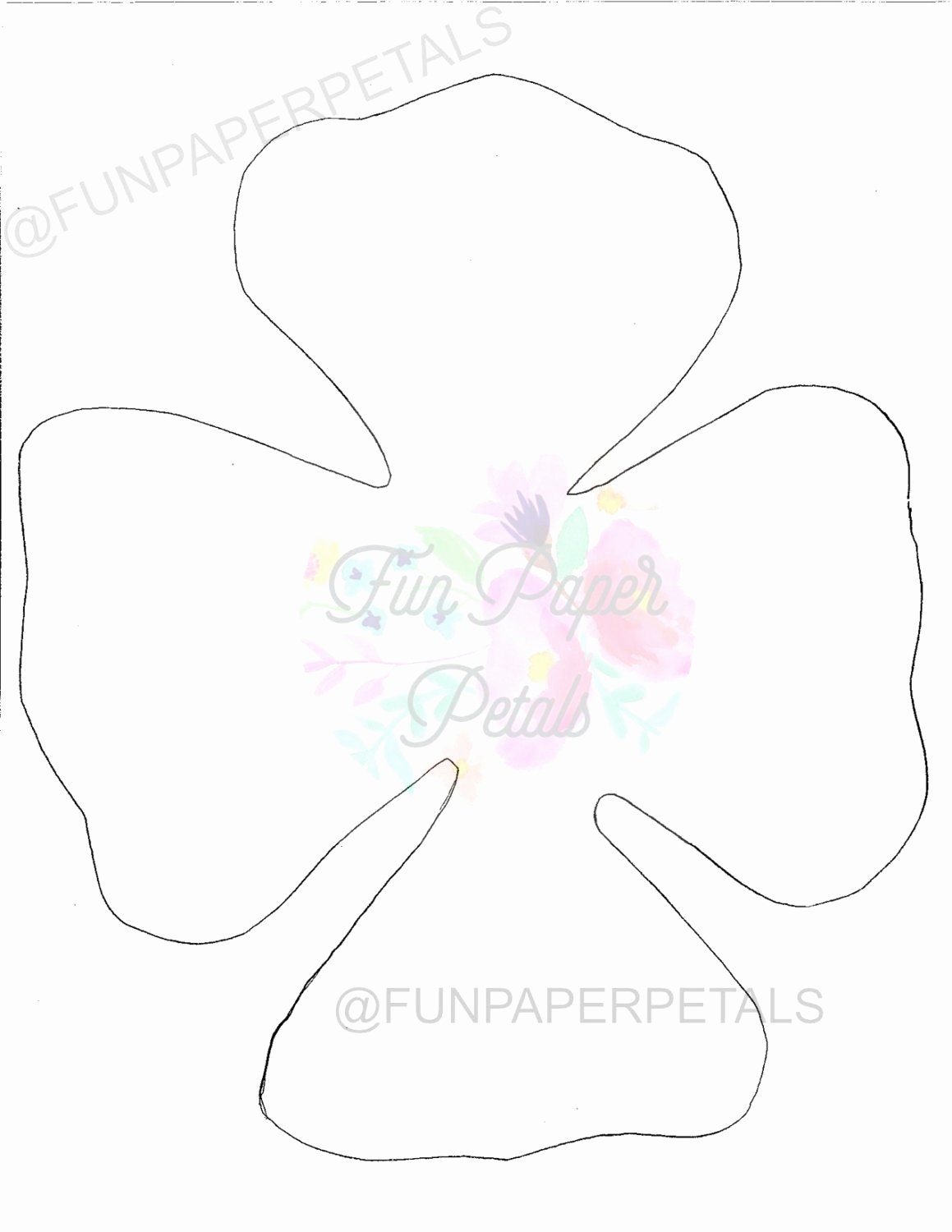 Free Rose Paper Flower Template Luxury Paper Flower Printable Flower Template Flower Template