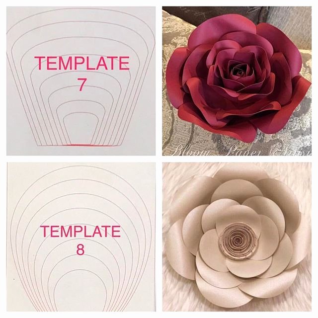 Free Rose Paper Flower Template Luxury Paper Flower Templates Craft Room