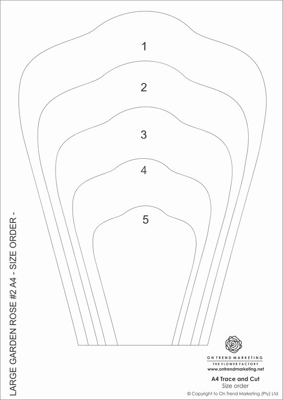 Free Rose Paper Flower Template Unique Sale Wavy Rose 36 Diy Template Digital Download