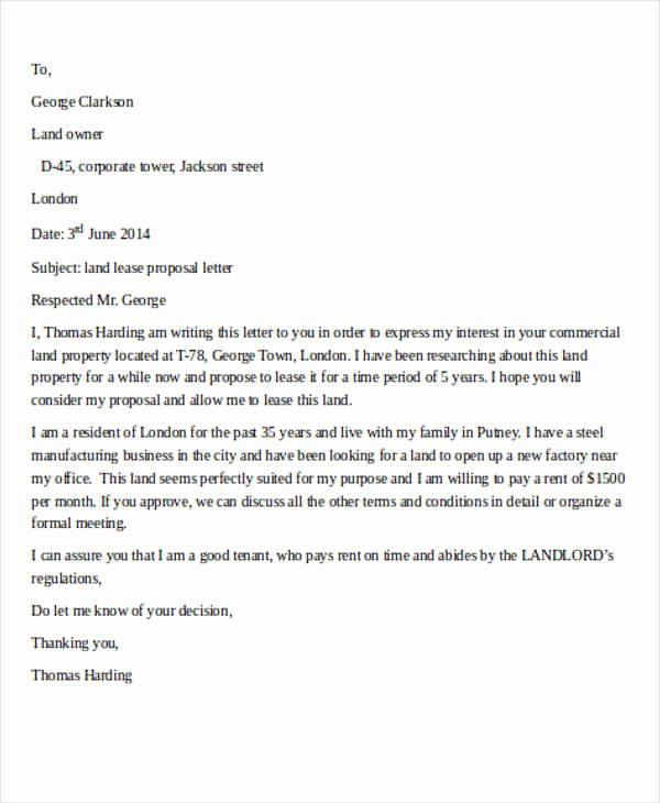Free Sample Letter Of Intent to Lease A Commercial Space Best Of 14 Sample Lease Proposal Letters Pdf Pages