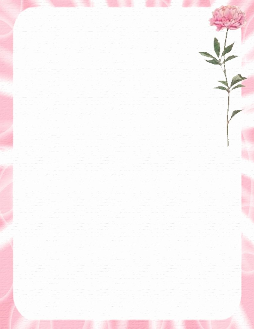 Free Stationery Paper Templates Inspirational Flower Border Stationery Paper Designs