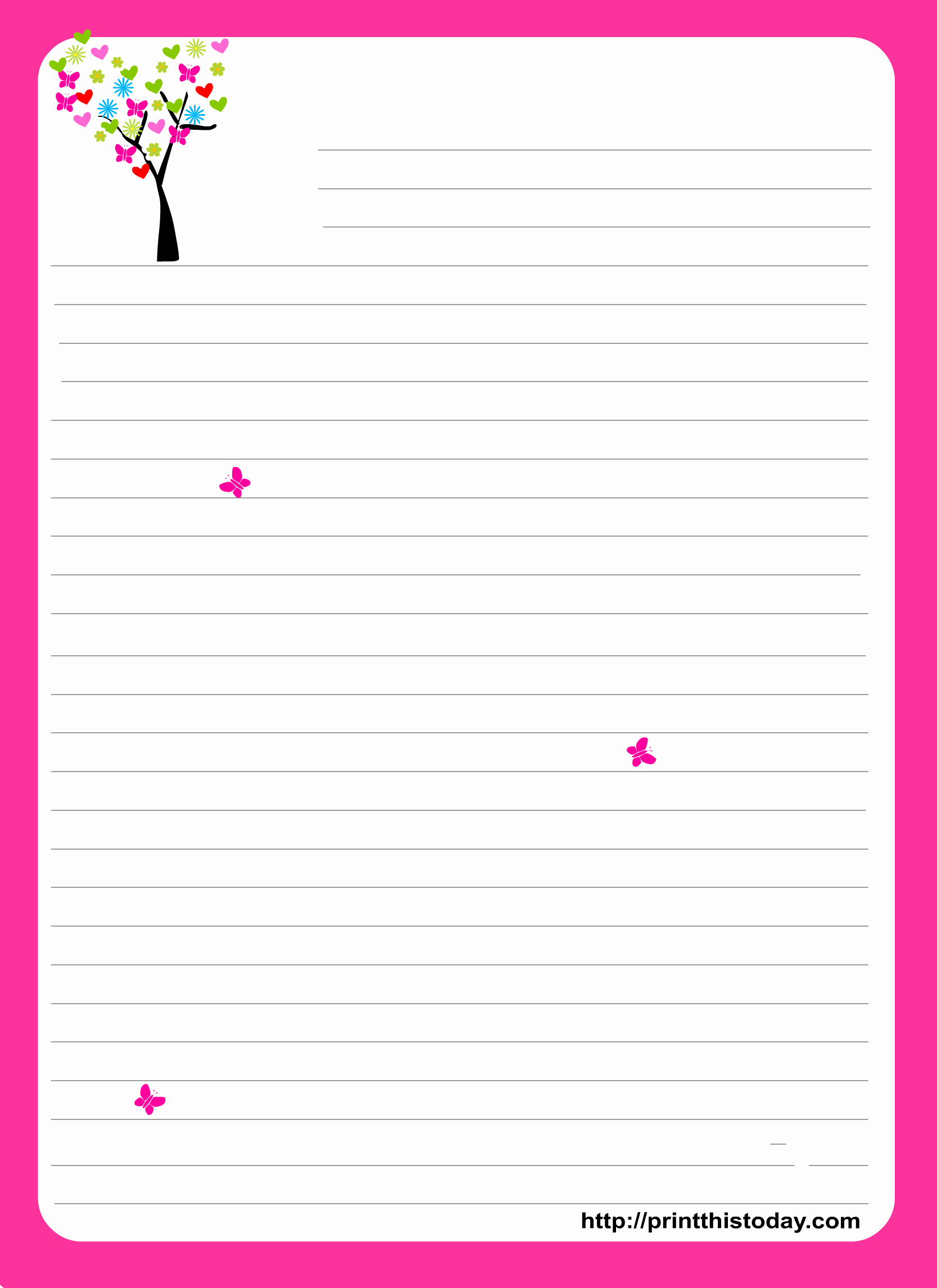 Free Stationery Paper Templates New Love Letter Pad Stationery
