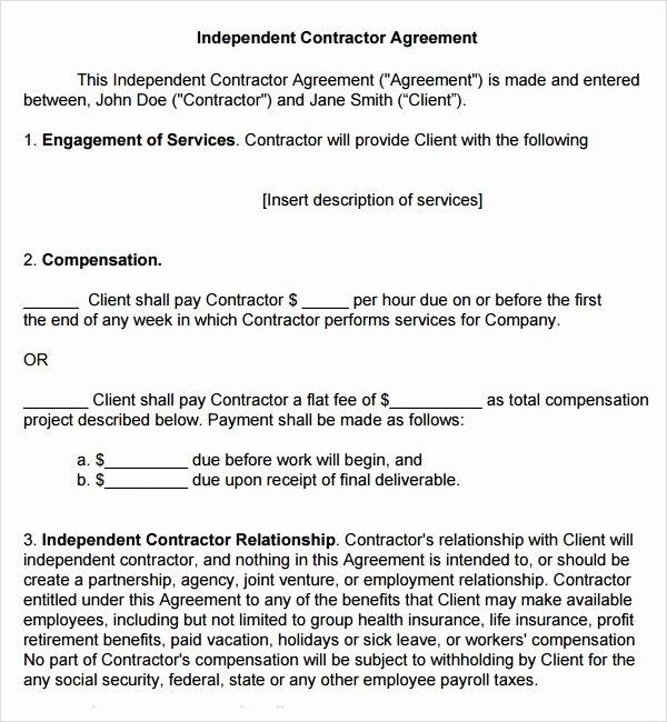 Free Subcontractor Agreement Template Word Best Of Sample Subcontractor Agreement 17 Free Documents