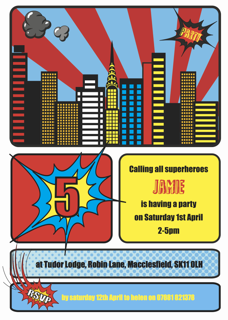 Free Superhero Invitation Templates Awesome Cococards Weekly Party Idea Superhero Party