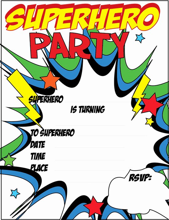 Free Superhero Invitation Templates Awesome Superhero Invitation Templates Invitation Template