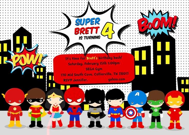 Free Superhero Invitation Templates Fresh Free Superhero Birthday Party Invitation Templates