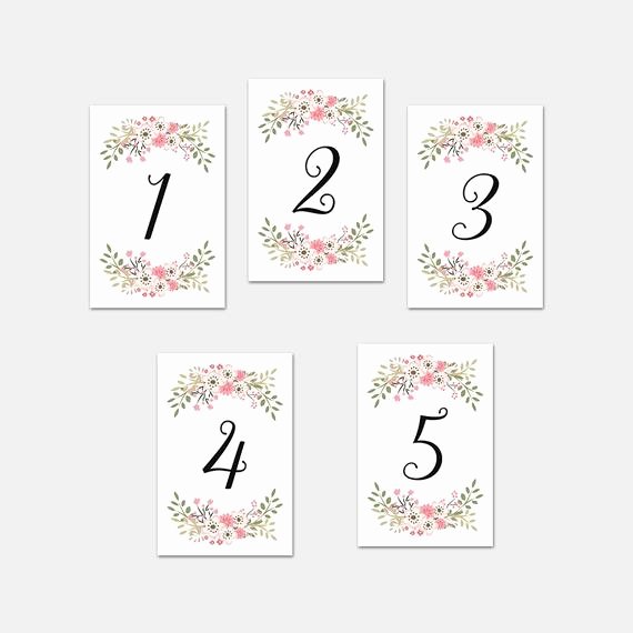 Free Table Number Templates 4x6 Beautiful Wedding Table Number Printable 4x6 Instant by