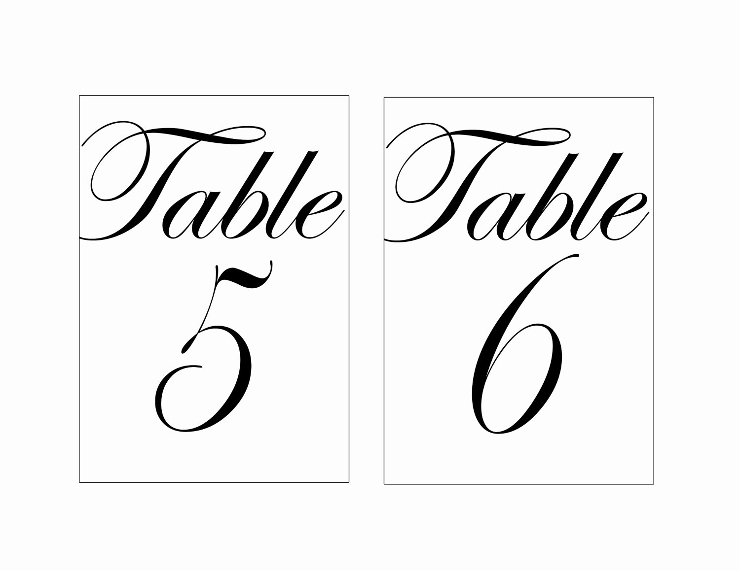 Free Table Number Templates 4x6 Beautiful Wedding Table Numbers Template Beepmunk