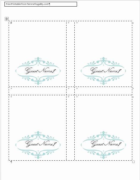 Free Table Number Templates 4x6 Elegant How to Make Your Own Place Cards for Free with Word and