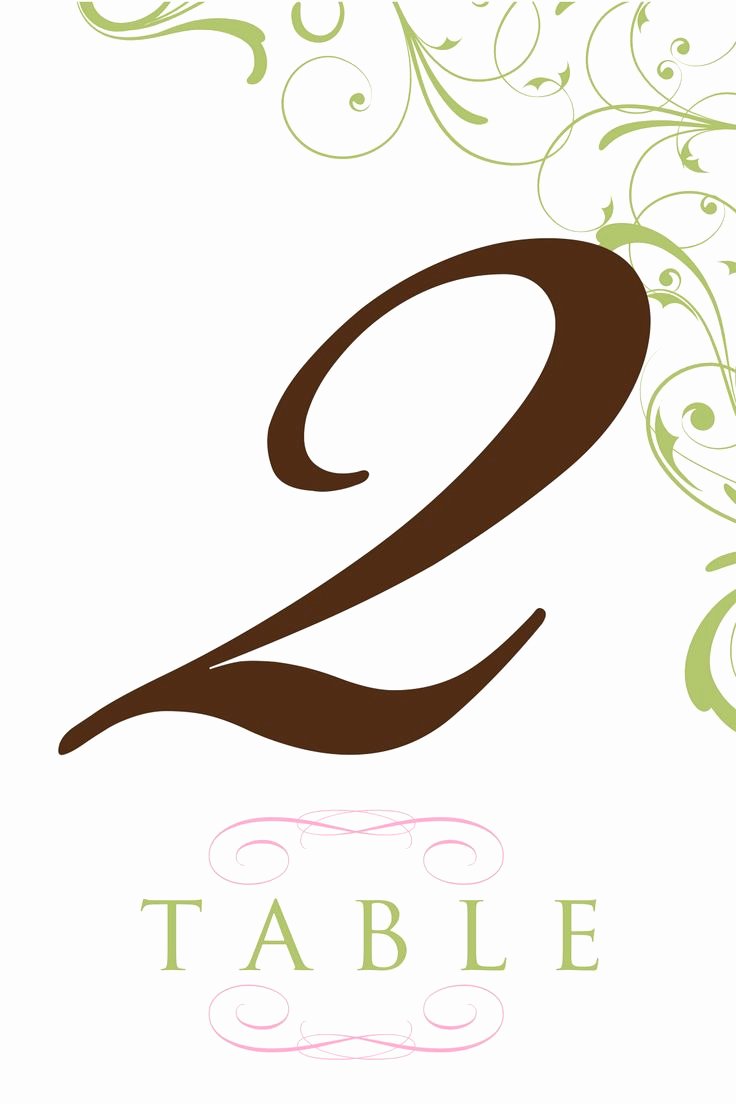 Free Table Number Templates 4x6 Elegant Printable Table Number Templates