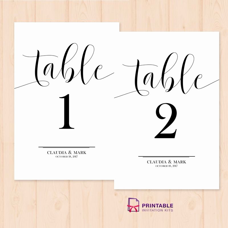 Free Table Number Templates 4x6 Elegant Table Numbers Free Printable Pdf Template Easy to Edit