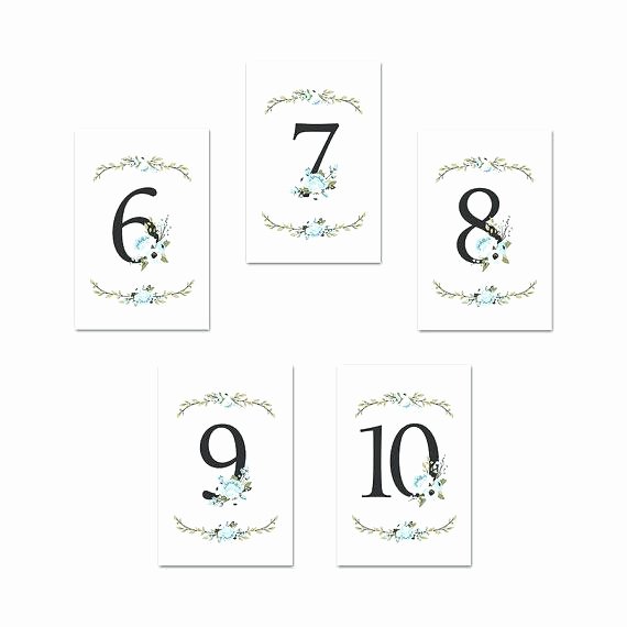 Free Table Number Templates 4x6 Fresh Printable Table Numbers – Namiswla