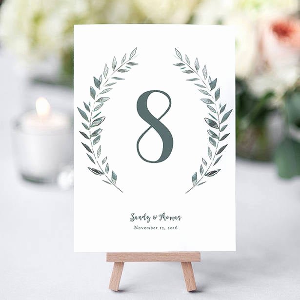 Free Table Number Templates 4x6 Fresh Rustic Wreath Wedding Table Numbers Template Printable