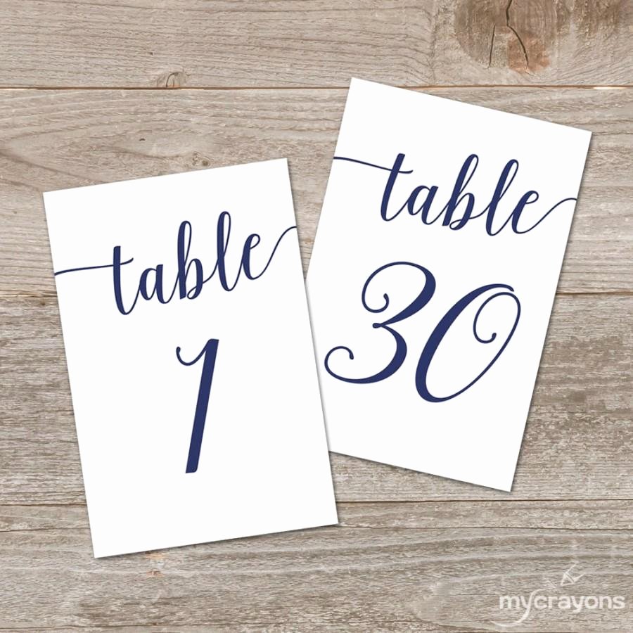 Free Table Number Templates 4x6 Fresh Script Number 1 Gallery