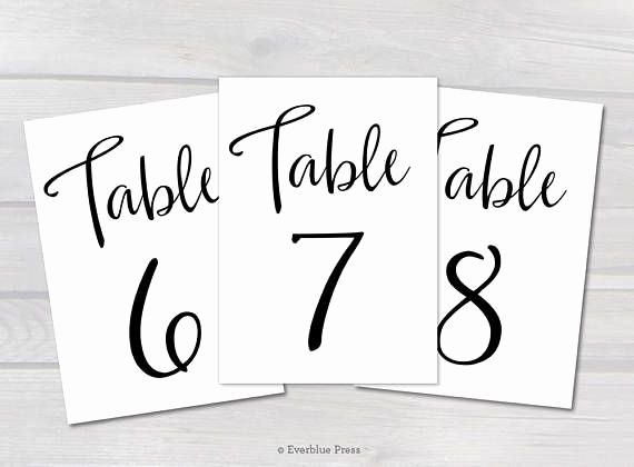 Free Table Number Templates 4x6 Inspirational Black Table Numbers 1 50 Printable Pdf 4x6 5x7