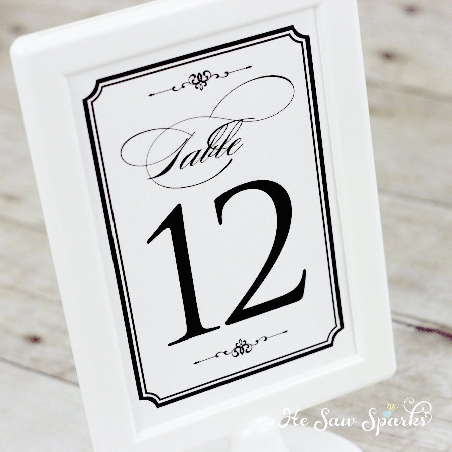 Free Table Number Templates 4x6 Lovely 1 20 Table Numbers Diy Printable Classic by Hesawsparks On