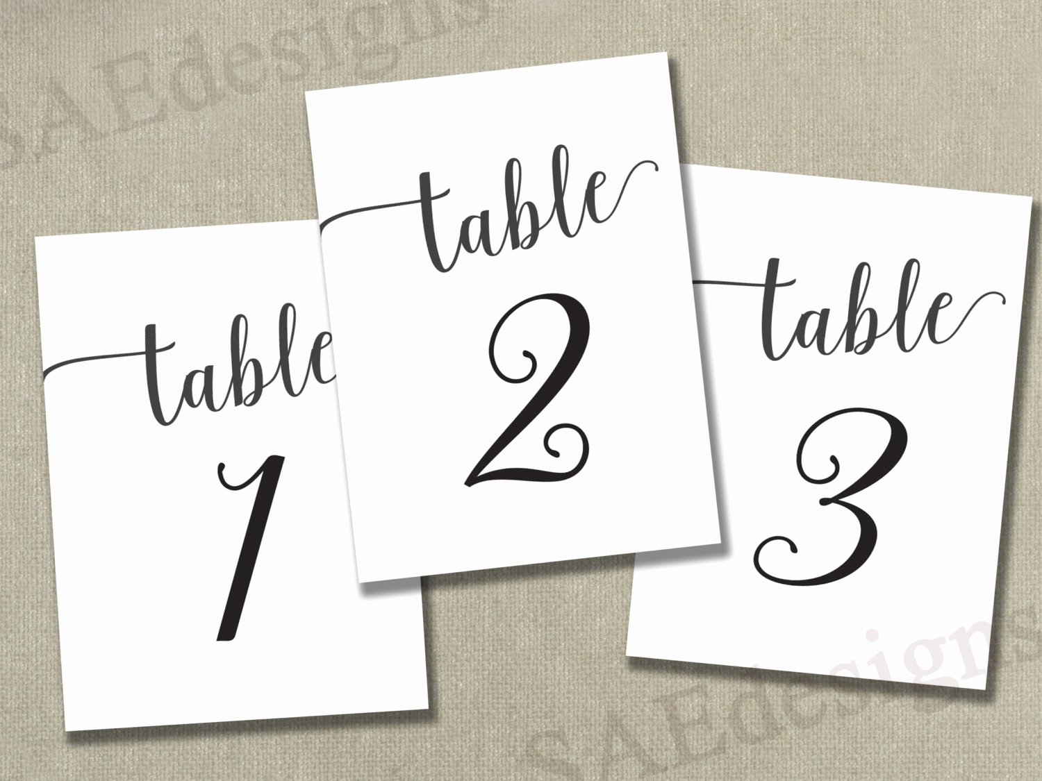 Free Table Number Templates 4x6 New Instant Download Printable Table Numbers 1 50 4x6