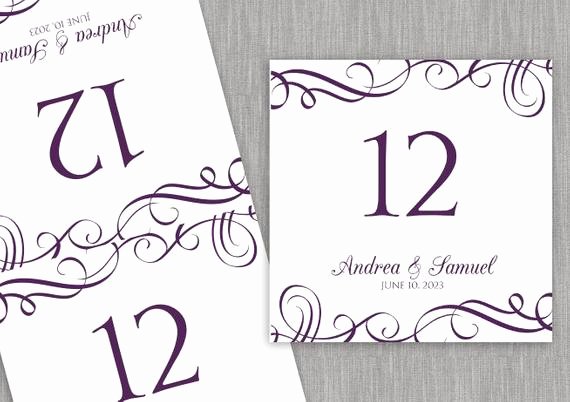 Free Table Number Templates 4x6 New Template Wedding Table Number Cards Rustic Table Numbers