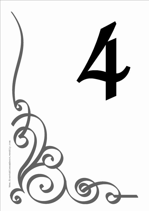 Free Table Number Templates 4x6 Unique Free Table Number Templates 4x6