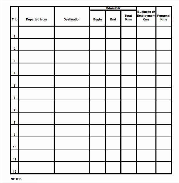 Free Truckers Log Book Template Lovely 13 Sample Mileage Log Templates to Download