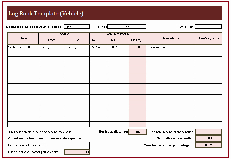 Free Truckers Log Book Template Luxury Log Book Template