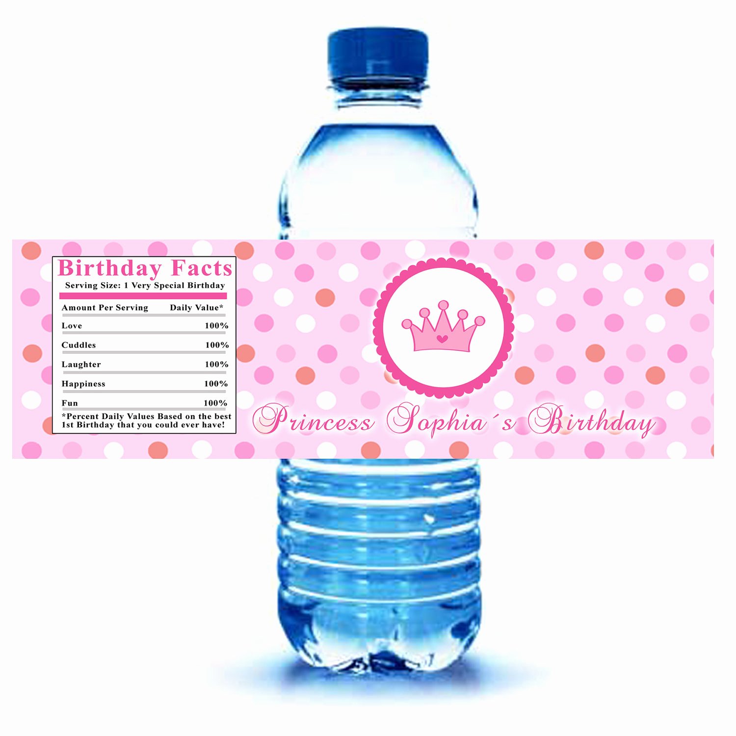 Free Water Bottle Label Template Baby Shower Beautiful Printable Personalized Princess Water Bottle Labels Wrappers