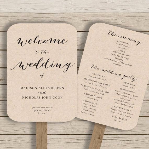 Free Wedding Program Fan Templates Fresh 25 Best Ideas About Fan Wedding Programs On Pinterest