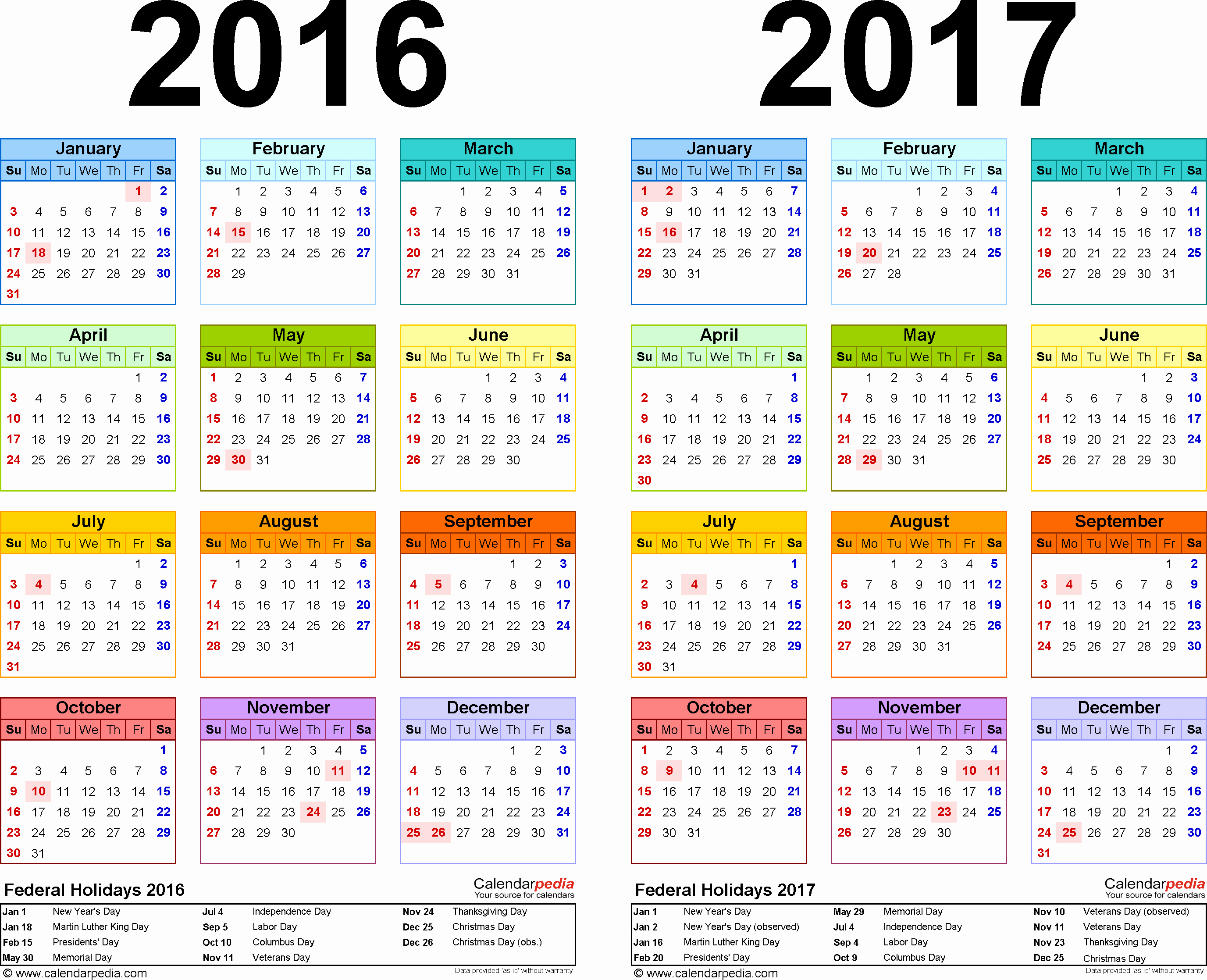 Free Yearly Calendar 2017 Fresh 2016 2017 Calendar Free Printable Two Year Pdf Calendars