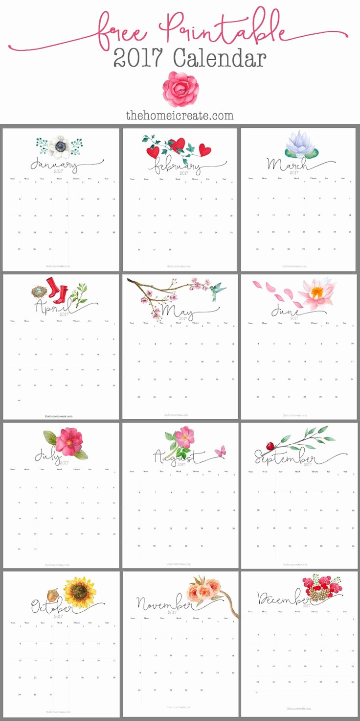 Free Yearly Calendar 2017 Fresh 25 Best Ideas About 2017 Calendar Printable On Pinterest