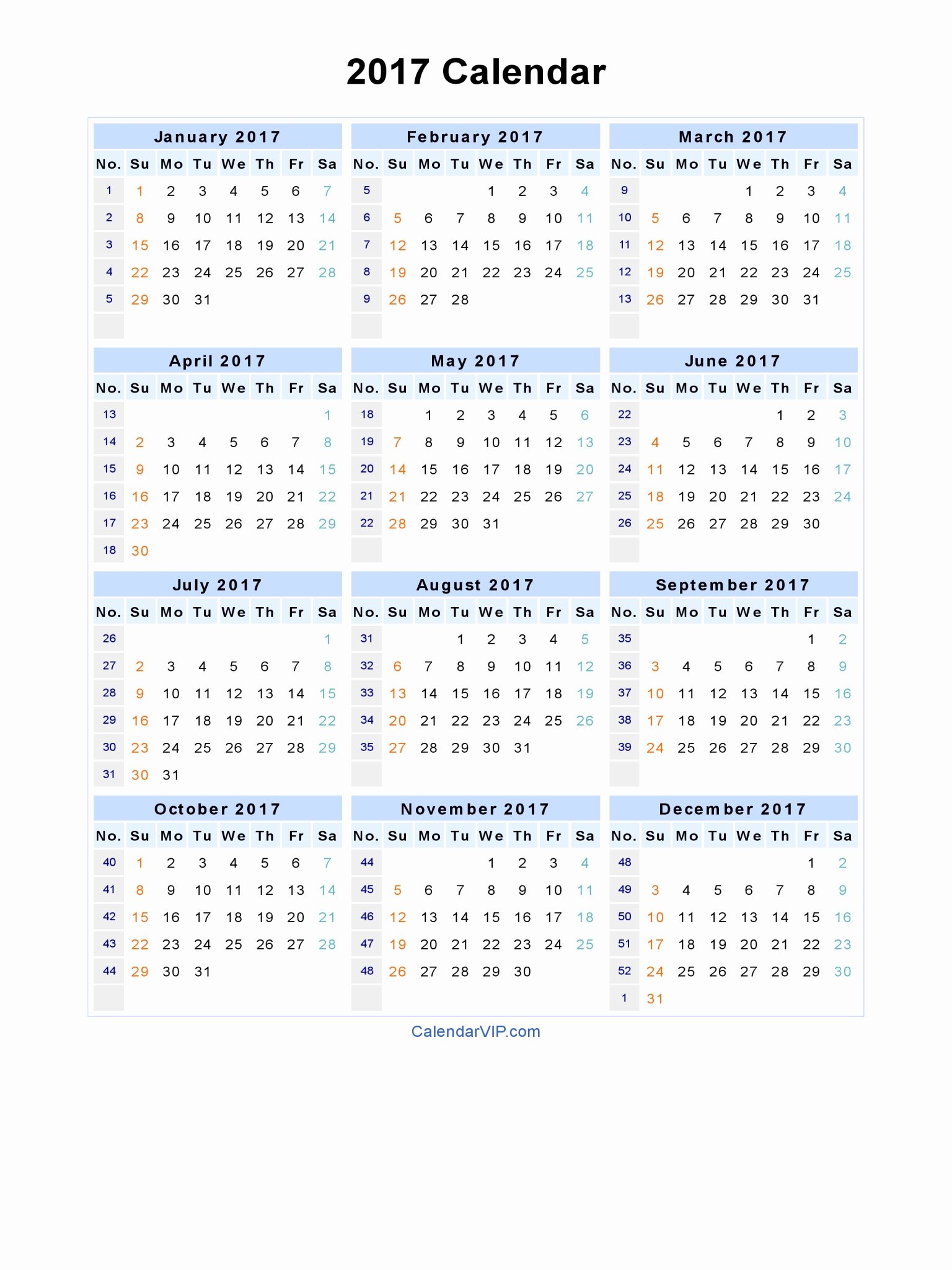 Free Yearly Calendar 2017 Inspirational 7 Best Of Free Printable Blank Calendar Template