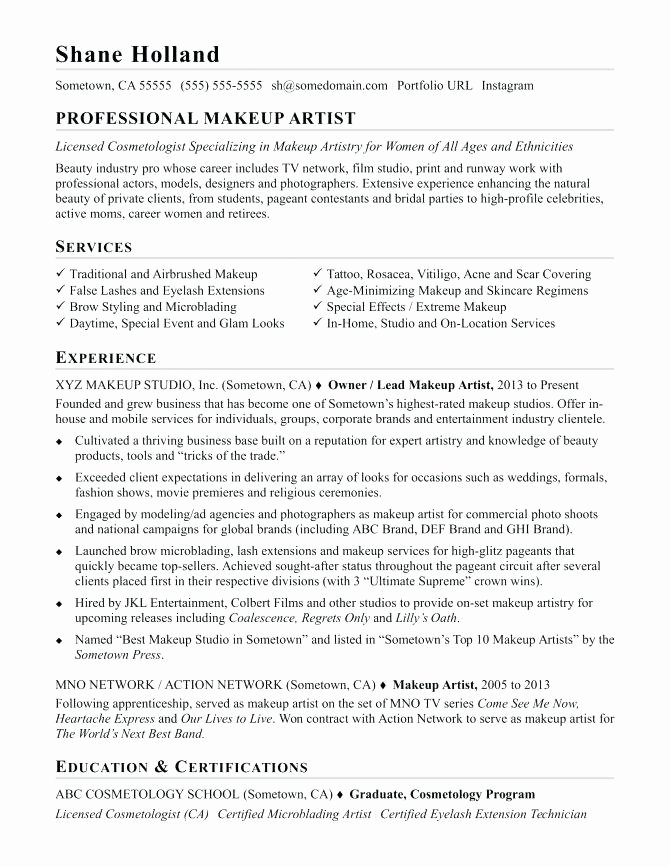 Freelance Makeup Artist Contract Template Awesome Makeup Artist Contracts for Mugeek Vidalondon