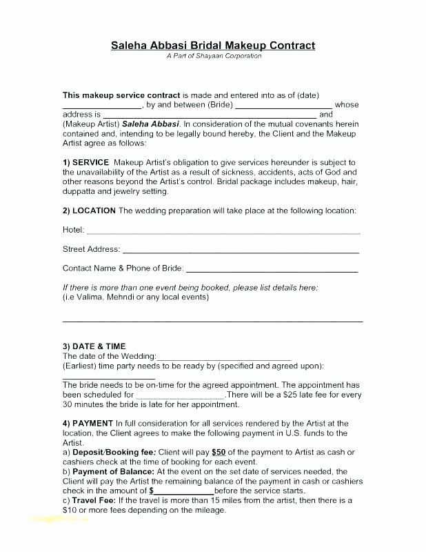 Freelance Makeup Artist Contract Templates Unique Wedding Makeup Price List Style Guru Fashion Glitz