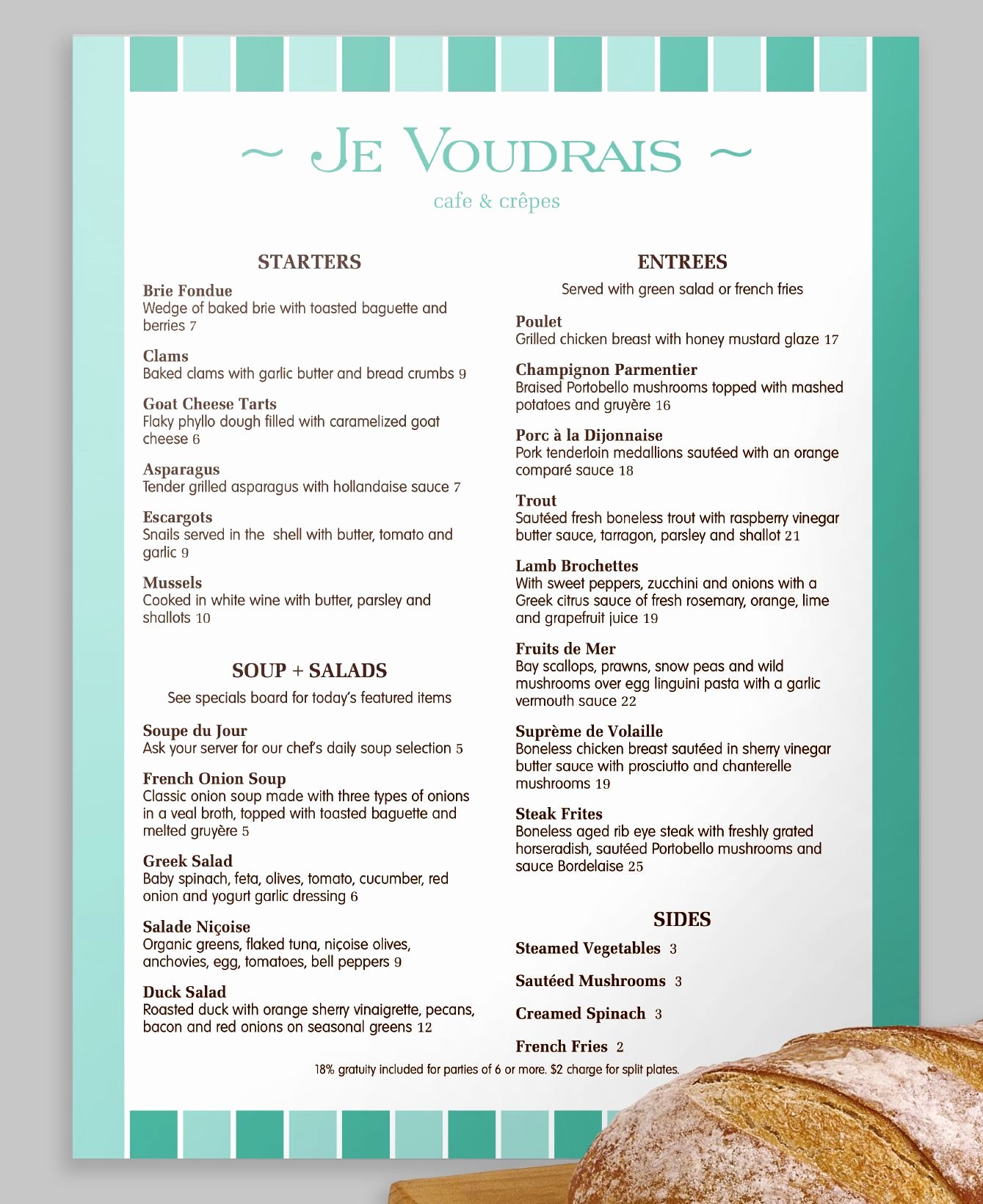 French Menu Design Fresh A Modern French Menu with A Stripe Design In Two Neat