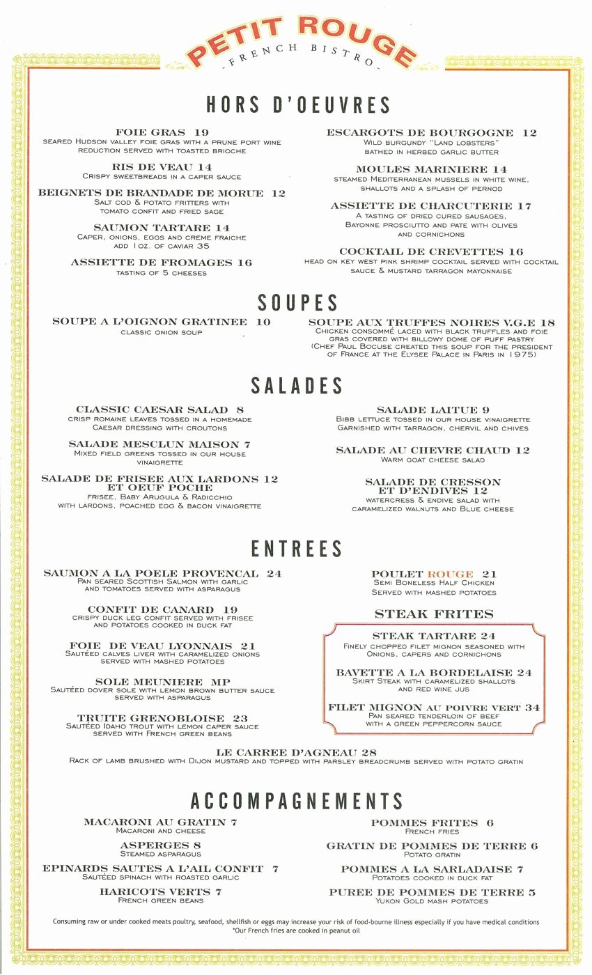 French Menu Design Fresh French Bistro Menu Template Google Search