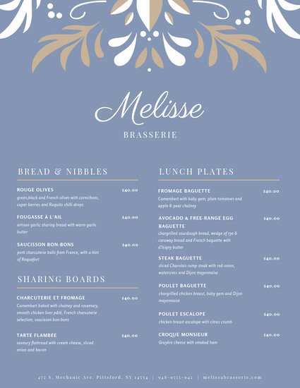 French Menu Design Inspirational Customize 35 French Menu Templates Online Canva