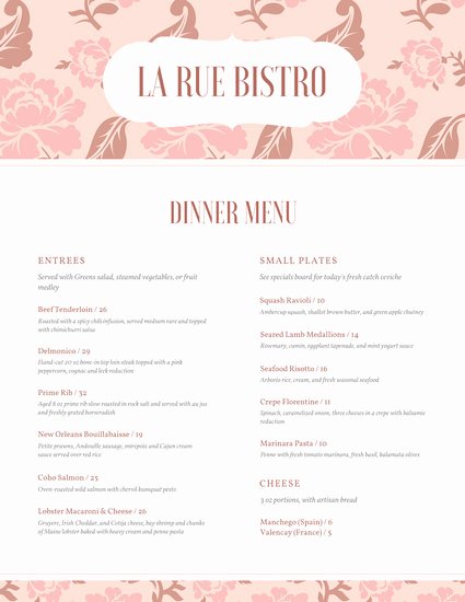 French Menu Design Lovely Customize 265 French Menu Templates Online Canva