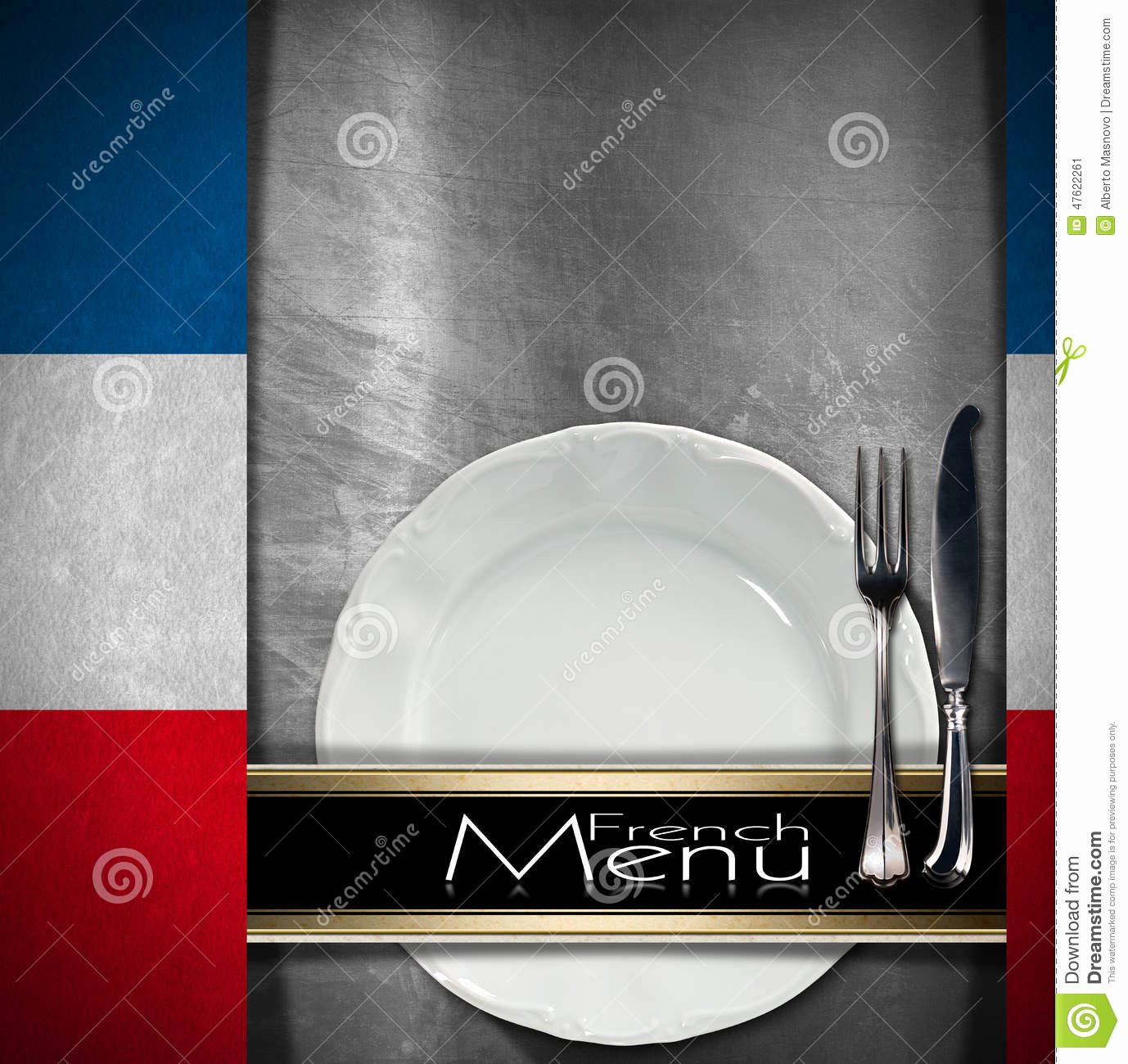 French Menu Design Luxury French Restaurant Menu Design Stock Illustration Image