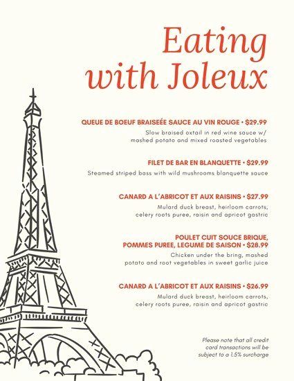 French Menu Design Unique 25 Best Ideas About French Restaurant Menu On Pinterest